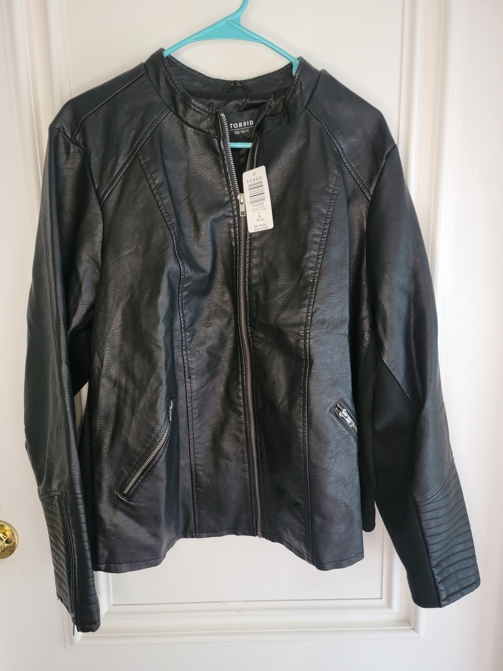 torrid Black Faux Leather Zip-Front Jacket
